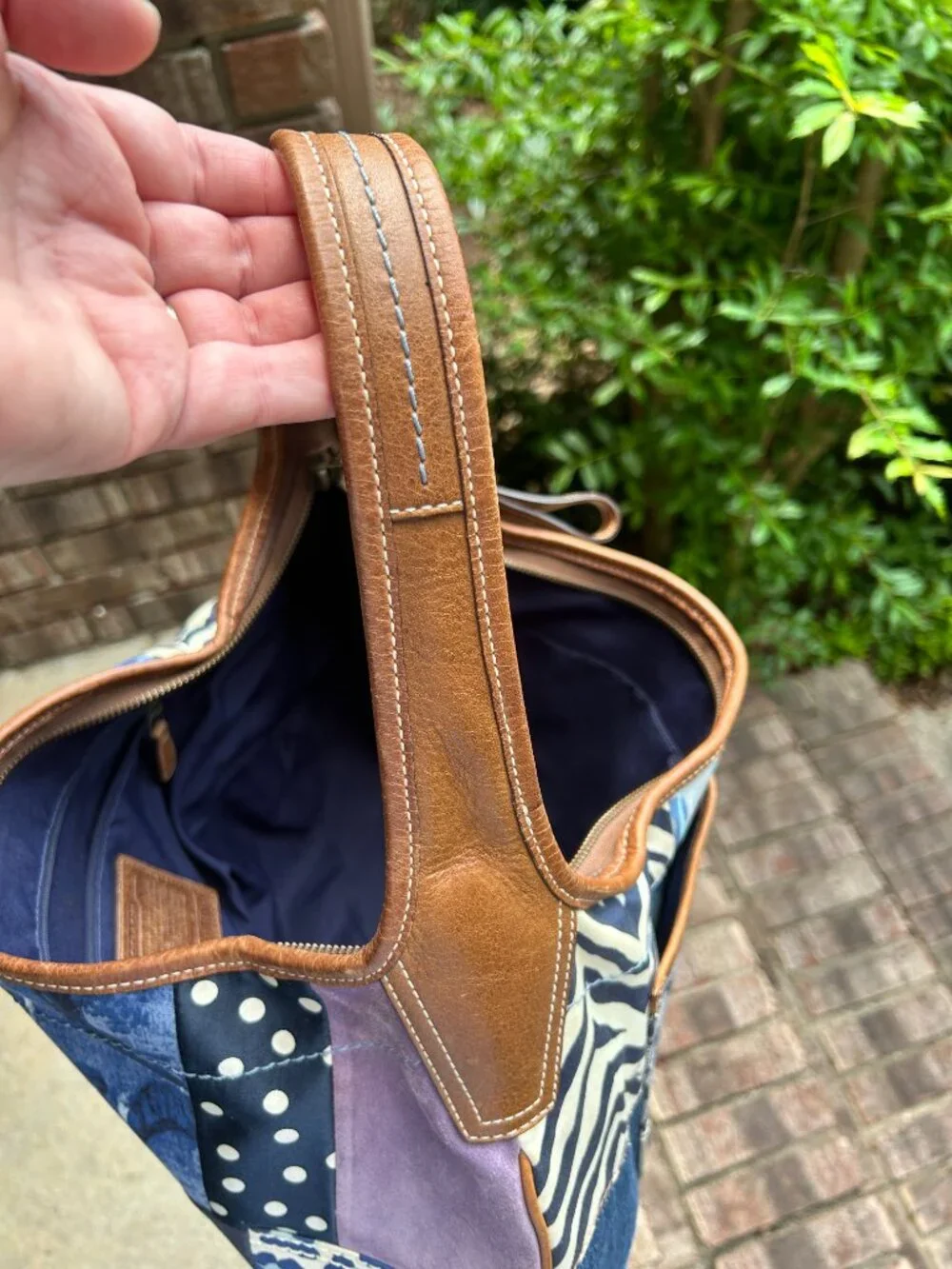 RARE Vintage Ergo XL Denim patchwork bag in EUC condition.
